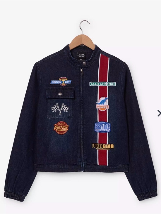 Boxlunch Jackets & Blazers - Cars denim crop moto plus size jacket